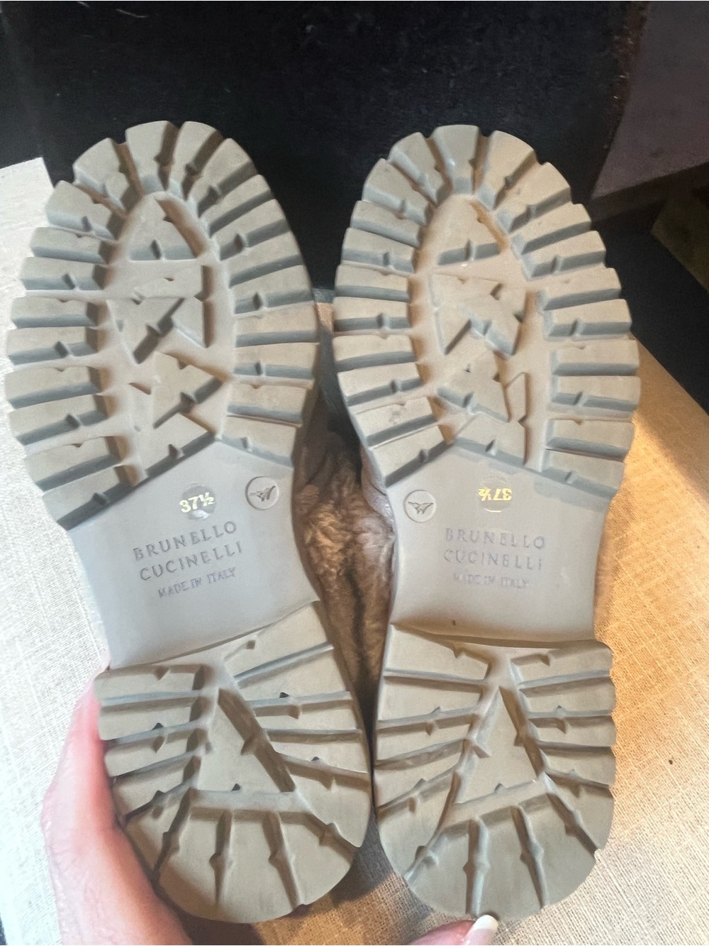 Brunello Cucinelli Metallic Fur lined women’s clogs size 37.5 - Picture 10 of 10